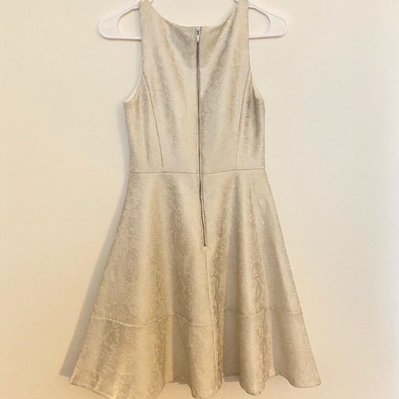 Forever New White Jaquard Fit & Flare Dress - Picture 3 of 3